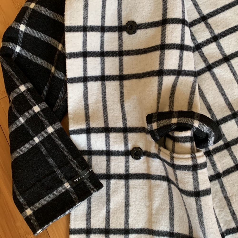 🖤Plaid double face wool reversible 2-in-1 coat FIRM📍EXTRA PICS📍 - Picture 13 of 16